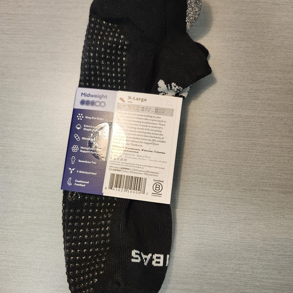 New Bombas Men's Gripper Ankle Socks size XL - Picture 2 of 6